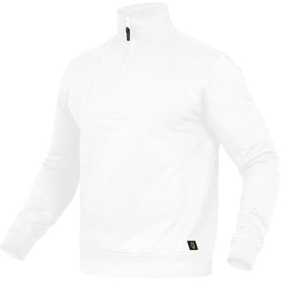 Zip-Sweatshirt-Flex-Line Weiß, Größe 5XL