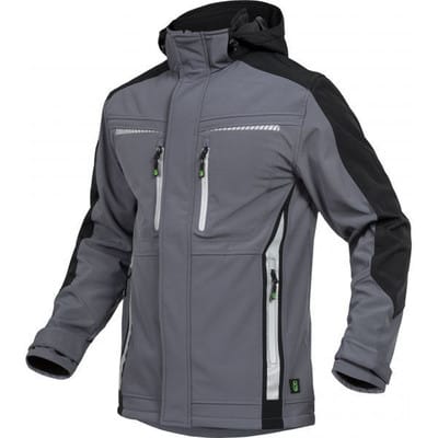 Softshell Jacke Pongee.Membran+Fleece grau/schwarz Größe 3XL