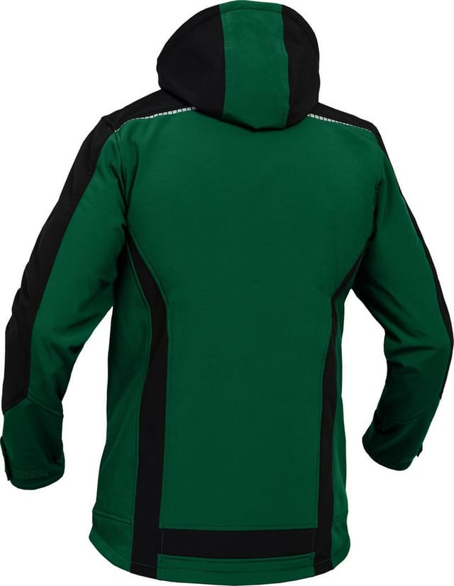 Softshell Jacke Pongee.Membran+Fleece grün/schwarz Größe 5XL