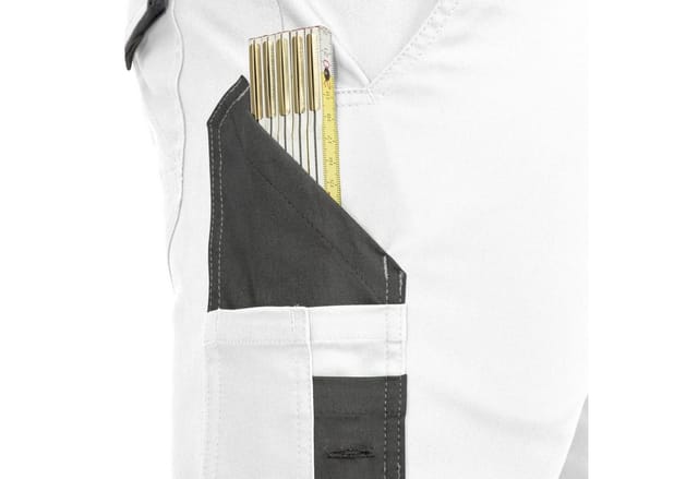 Damen-Hose kurz weiß/grau Größe 36