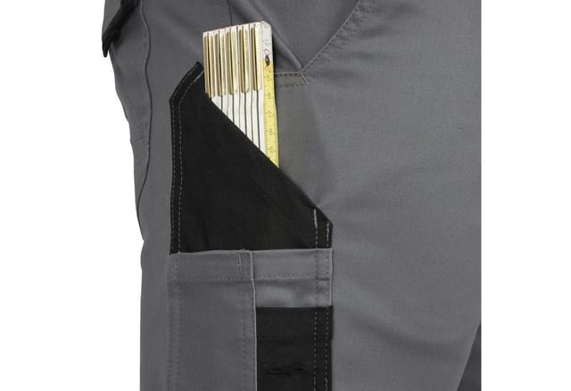 Damen-Hose kurz grau/schwarz Größe 38