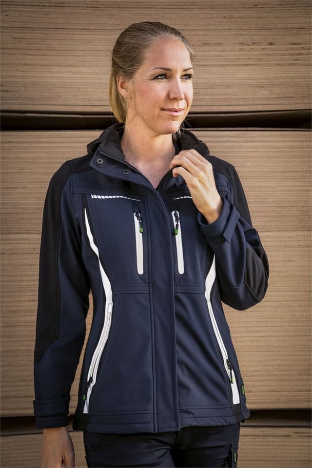 Damen-Softshell Jacke Marine/Schwarz, Größe 52
