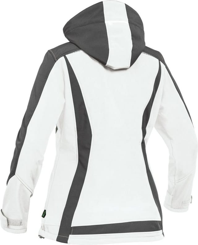 Damen-Softshelljacke Pongee.Membran+Fleece weiß/grau Größe 52
