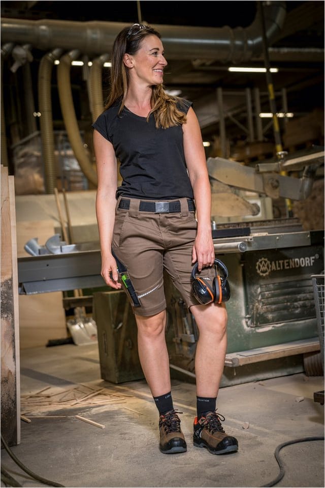 Damen-T-Shirt-Flex-Line Schwarz, Größe 44