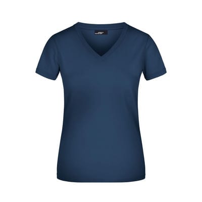 Damen V-T-Shirt JN004, navy-blau, Größe XL
