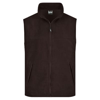Fleece Weste JN045, braun, Größe XXL