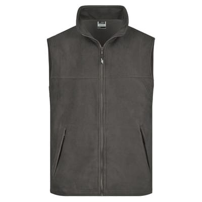 Fleece Weste JN045, dunkelgrau, Größe M