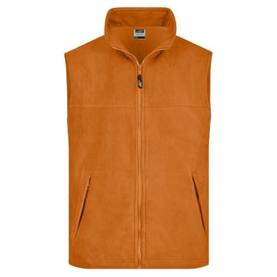 Fleece Weste JN045, orange, Größe S