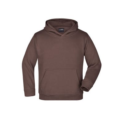 Kinder Kapuzensweatshirt JN047K, braun, Größe XL