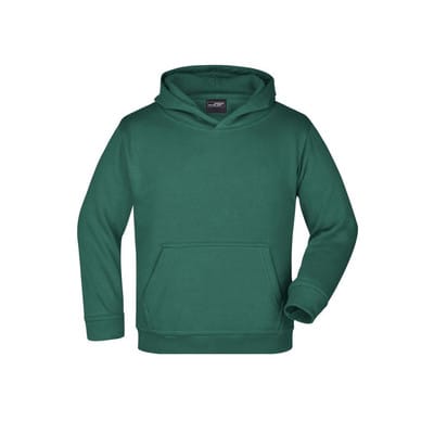 Kinder Kapuzensweatshirt JN047K, dunkelgrün, Größe M