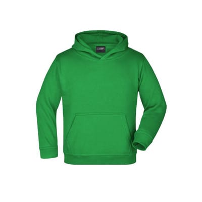 Kinder Kapuzensweatshirt JN047K, farn-grün, Größe S