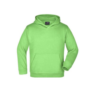 Kinder Kapuzensweatshirt JN047K, lime-grün, Größe S