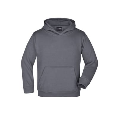 Kinder Kapuzensweatshirt JN047K, graphit, Größe S
