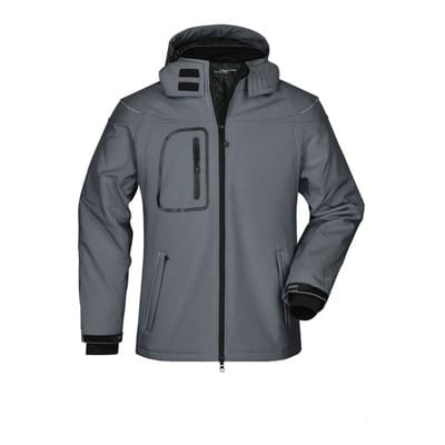 Herren Winter Softshelljacke JN1000, carbon, Größe 3XL