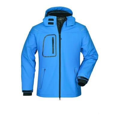 Herren Winter Softshelljacke JN1000, aqua-blau, Größe M
