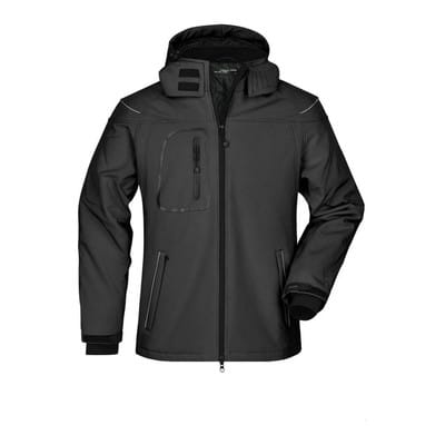 Herren Winter Softshelljacke JN1000, schwarz, Größe L