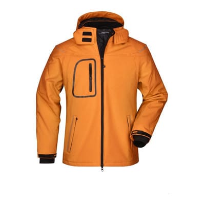 Herren Winter Softshelljacke JN1000, orange, Größe L