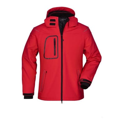 Herren Winter Softshelljacke JN1000, rot, Größe 3XL