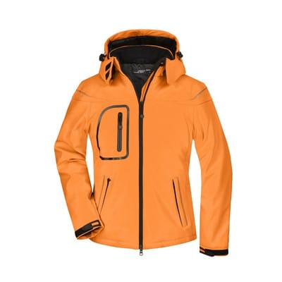 Damen Winter Softshelljacke JN1001, orange, Größe L