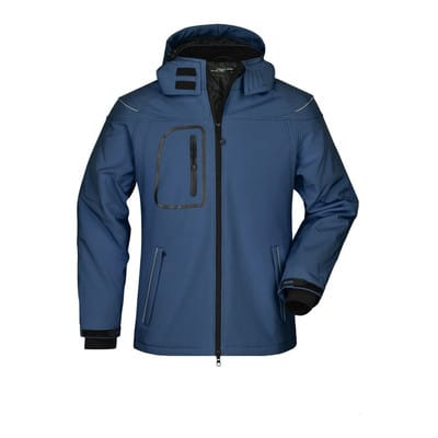 Herren Winter Softshelljacke JN1000, navy-blau, Größe S