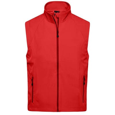 Herren Softshell Weste JN1022, rot, Größe S