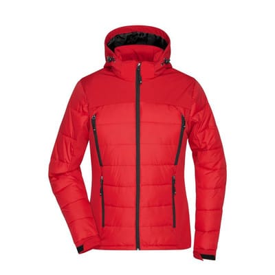 Damen Hybrid Thermojacke JN1049, rot, Größe XL