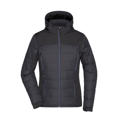 Damen Hybrid Thermojacke JN1049, schwarz, Größe M