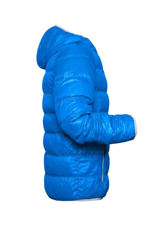 Herren Daunenjacke ultraleicht JN1060, blau/silber, Größe S