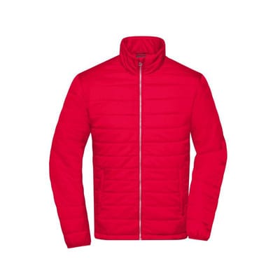 Herren Steppjacke JN1120, rot, Größe L