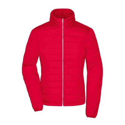Damen Steppjacke JN1119, rot, Größe L