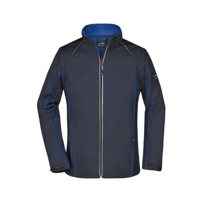 Damen Softshelljacke mit Zip-Ärmeln JN1121, navy-blau/königs-blau, Größe M