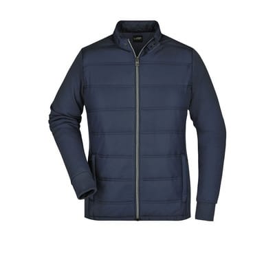 Damen Hybrid Sweatjacke JN1123, navy-blau, Größe S
