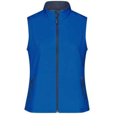 Damen Softshell Weste JN1127, nautic-blau/navy-blau, Größe S