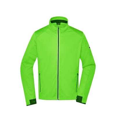 Herren Softshell Sportjacke JN1126, hellgrün/schwarz, Größe S