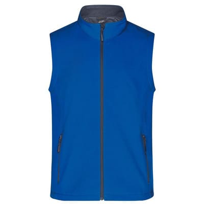 Herren Softshell Weste JN1128, nautic-blau/navy-blau, Größe 3XL