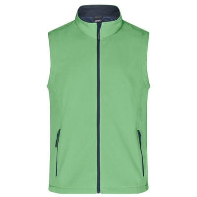 Herren Softshell Weste JN1128, grün/navy-blau, Größe XL