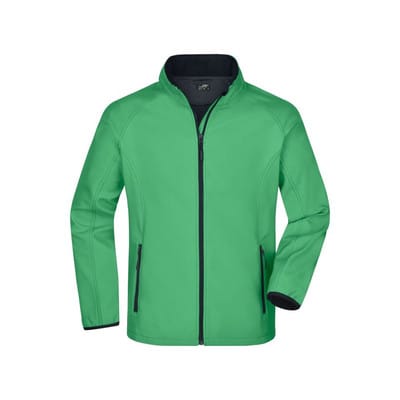 Herren Raglan Softshelljacke JN1130, grün/navy-blau, Größe M
