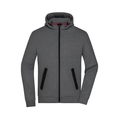 Herren Melange Jacke JN1144, dunkel-melange, Größe XXL