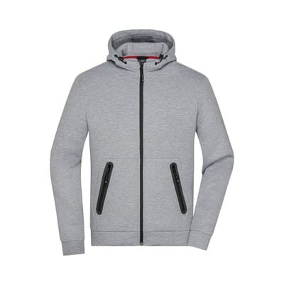 Herren Melange Jacke JN1144, hell-melange, Größe M