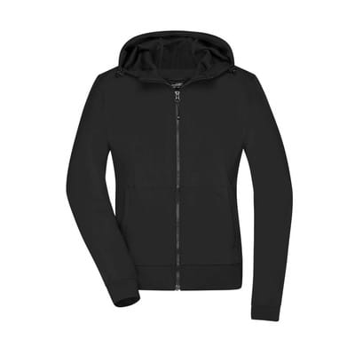 Damen Kapuzen Softshelljacke JN1145, schwarz, Größe L