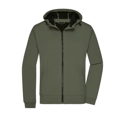 Herren Kapuzen Softshelljacke JN1146, oliv/camouflage, Größe 3XL