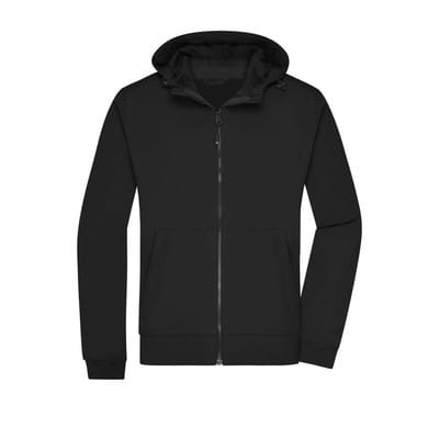 Herren Kapuzen Softshelljacke JN1146, schwarz, Größe 3XL