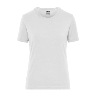 Damen Bio Workwear T-Shirt Stretch JN1801, weiß, Größe 3XL