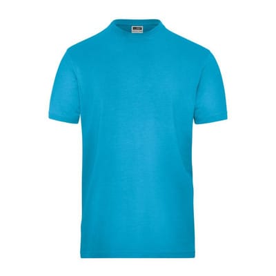 Herren Bio Workwear-T Stretch JN1802, türkis, Größe 5XL
