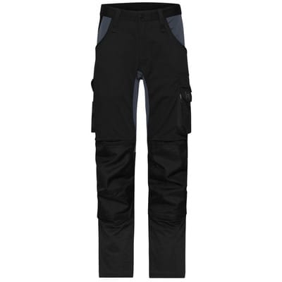 Workwear Stretch-Arbeitshose Slim Line JN1812, schwarz/carbon, Größe 42