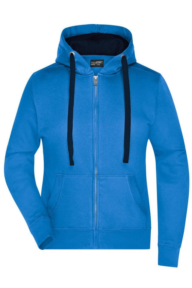 Damen Sweatjacke Bionic® JN594, kobalt-blau/navy-blau, Größe L