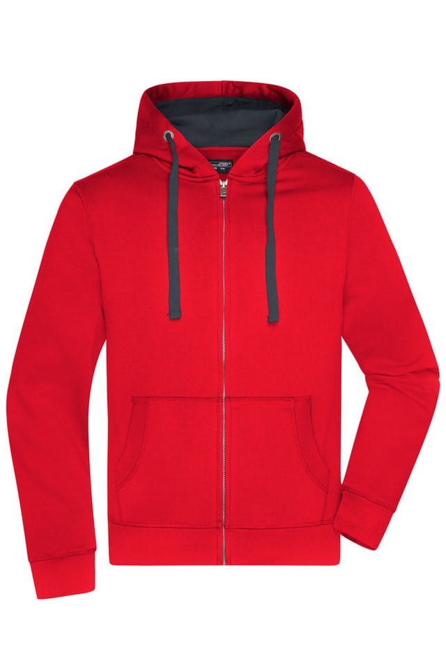 Herren Sweatjacke Bionic® JN595, rot/carbon, Größe XL