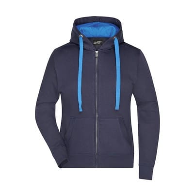 Damen Sweatjacke Bionic® JN594, navy-blau/carbon, Größe M