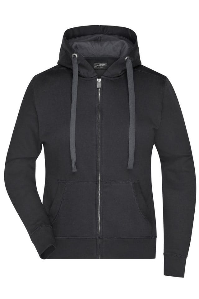 Damen Sweatjacke Bionic® JN594, schwarz/carbon, Größe S