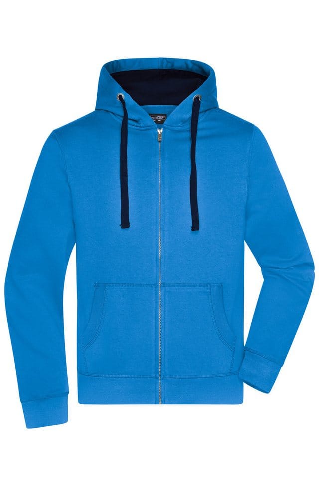 Herren Sweatjacke Bionic® JN595, kobalt-blau/navy-blau, Größe XXL